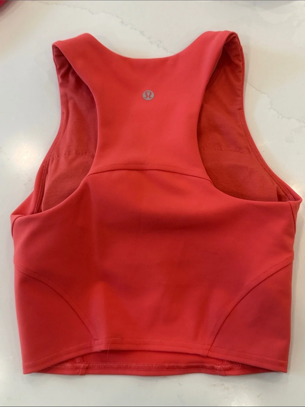 lululemon InvigorateTank, Coral Cropped High-Neck Tank, Sz 2